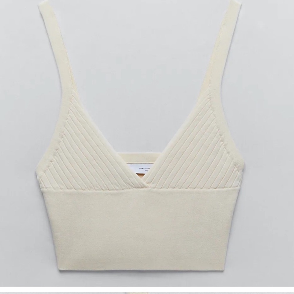 Zara cream crop top